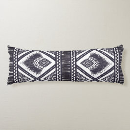 Almohada de lanzamiento con patrón boho blanco nav