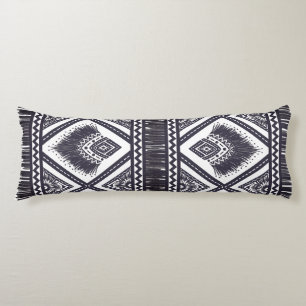 Almohada de lanzamiento con patrón boho blanco nav