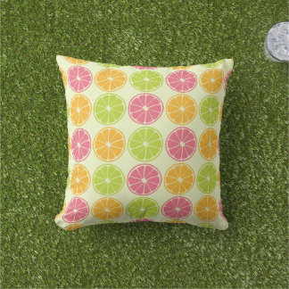 Almohada de lanzamiento con patrón de cítricos par