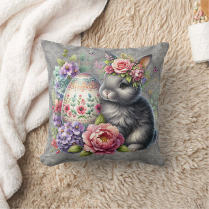 Almohada de lanzamiento con patrón de damasco y co