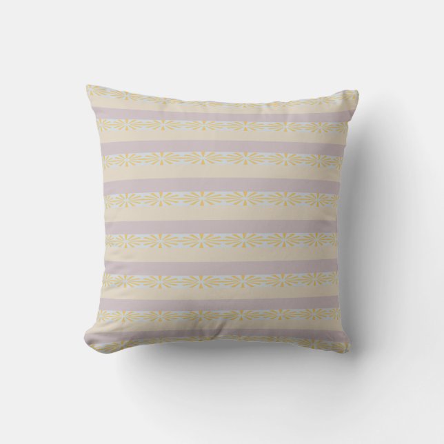 Almohada de lanzamiento con patrón de franja solar (Anverso)