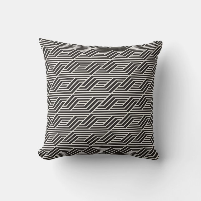 Almohada de lanzamiento con patrón de laberinto ge (Anverso)