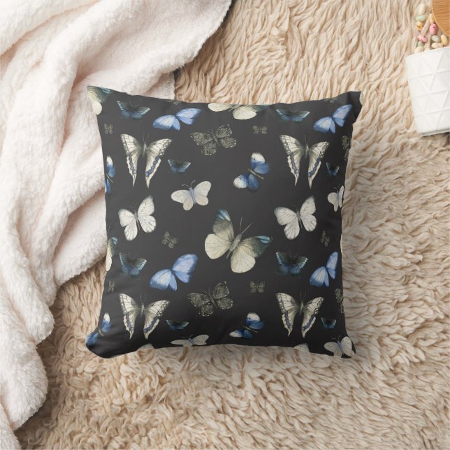 Almohada de lanzamiento con patrón de mariposa pol (Manta)