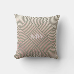 Almohada de lanzamiento con patrón de monograma ge