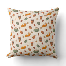 Almohada de lanzamiento con patrón de otoño y espe