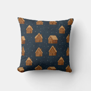 Almohada de lanzamiento con patrón de pueblo inver
