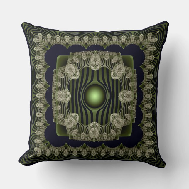Almohada de lanzamiento con patrón ornamentado fra (Anverso)
