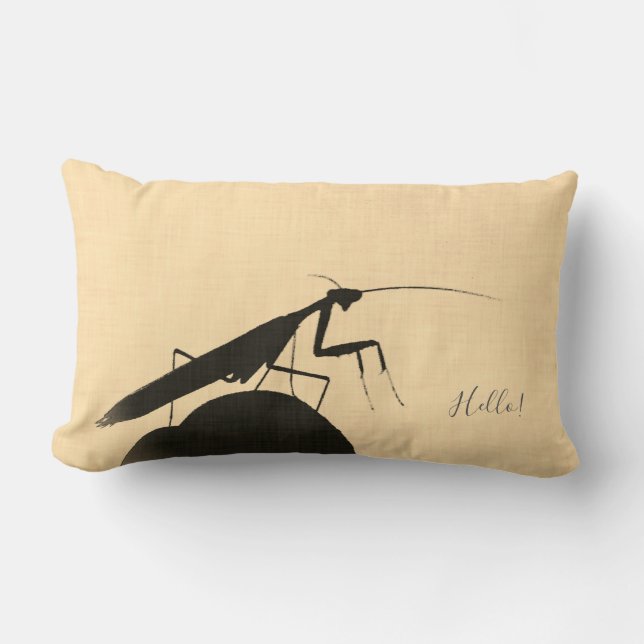 Almohada de lanzamiento con silueta de insecto man (Anverso)