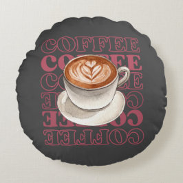 almohada de lanzamiento con temática café