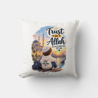 Almohada de lanzamiento Confía en Alá - Decoración