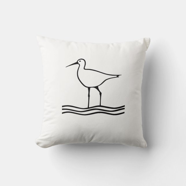 Almohada de lanzamiento correlimos (Anverso)