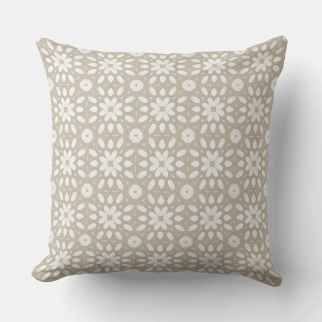Almohada de lanzamiento costera moderna neutral (Anverso)