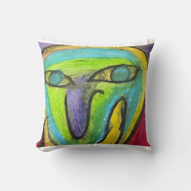 Almohada de lanzamiento Crazy Art 1 (Anverso)