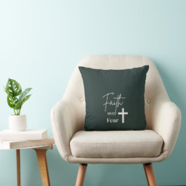 Almohada de lanzamiento cristiana Fe sobre el Mied