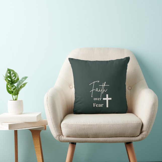 Almohada de lanzamiento cristiana Fe sobre el Mied (Silla)