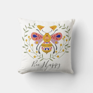 Almohada de lanzamiento de abeja bumble de arte po