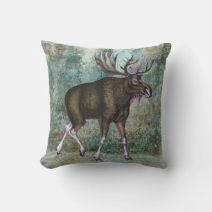 Almohada de lanzamiento de alce de madera