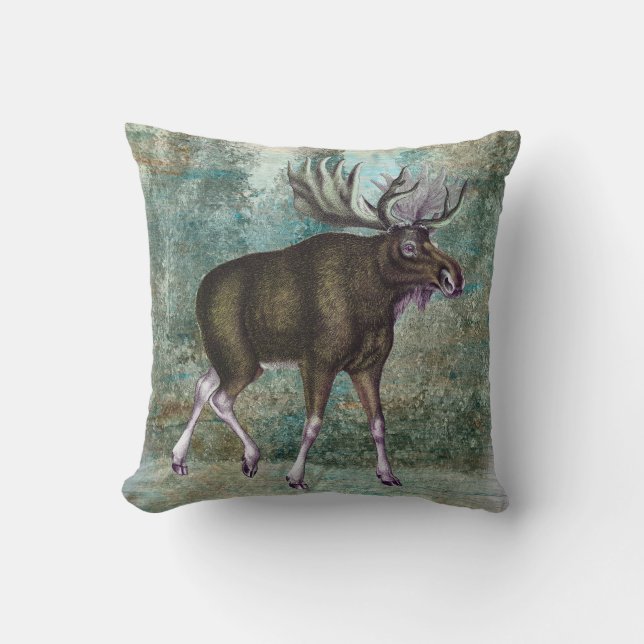Almohada de lanzamiento de alce de madera (Anverso)