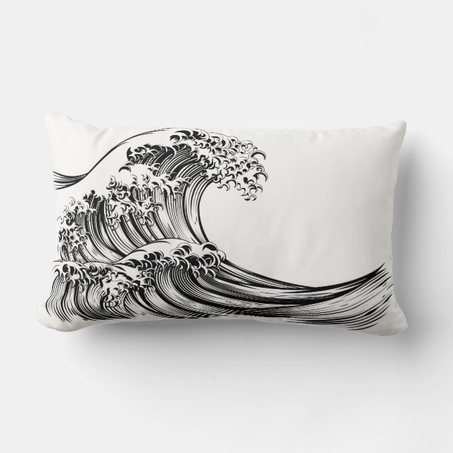 Almohada de lanzamiento de algodón de OLA JAPONESA (Anverso)