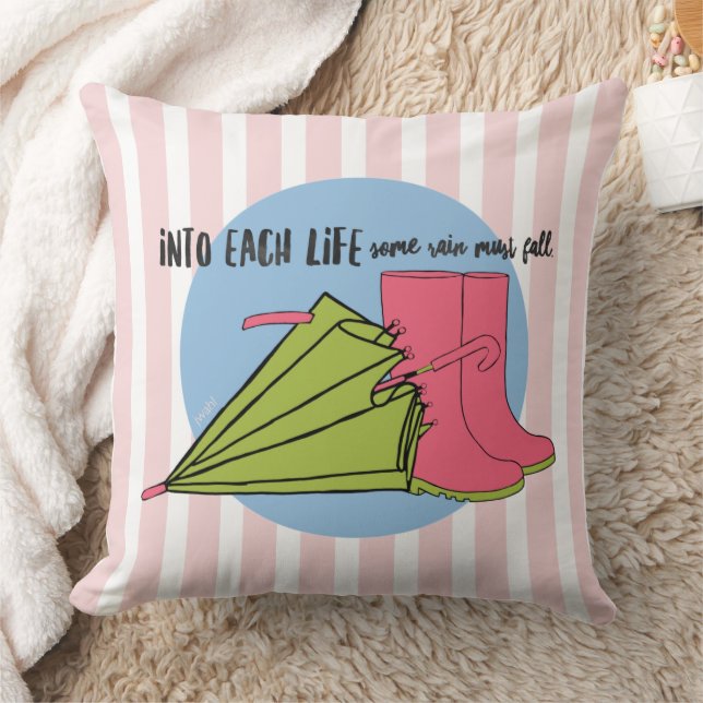 Almohada de lanzamiento de algodón Lluvia debe cae (Manta)