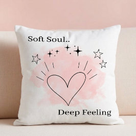 Almohada de lanzamiento de alma suave – Texto pers