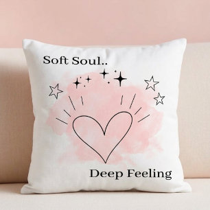 Almohada de lanzamiento de alma suave – Texto pers