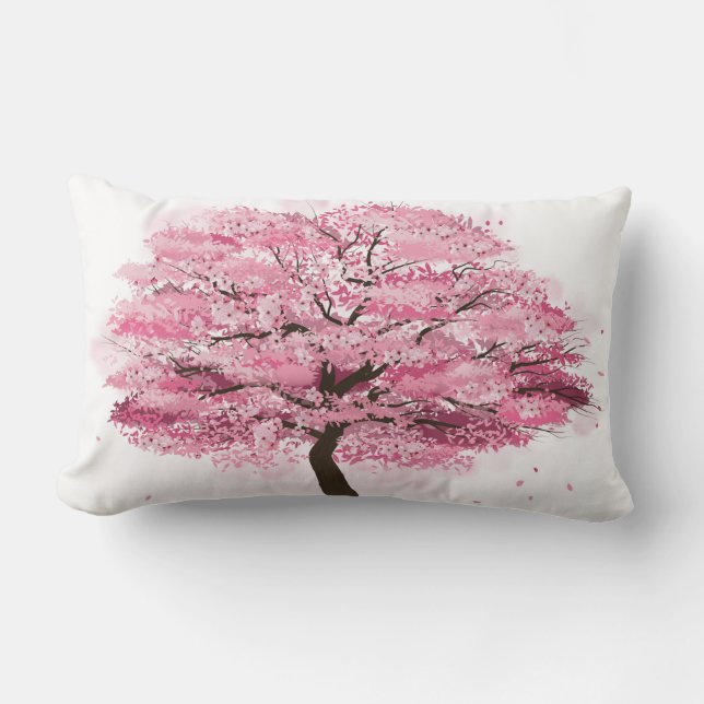 almohada de lanzamiento de árbol sakura (Anverso)