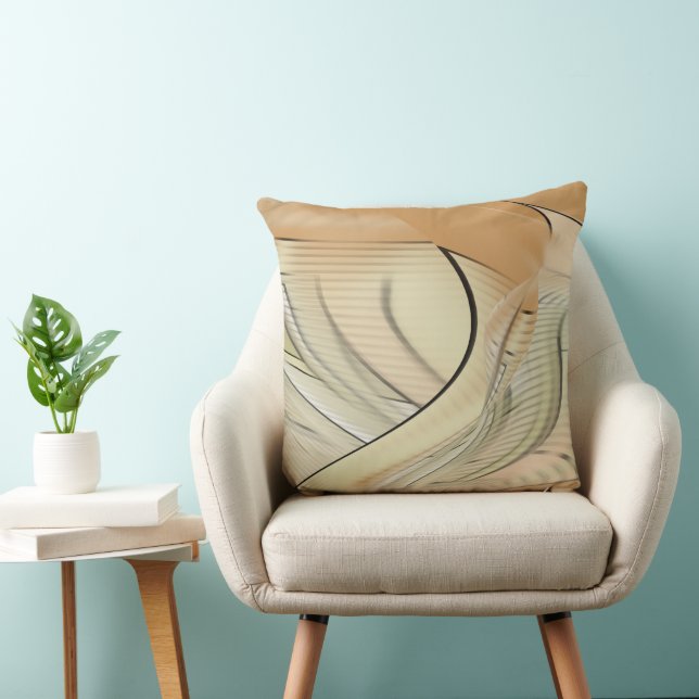 Almohada de lanzamiento de arte abstracto de otoño (Silla)