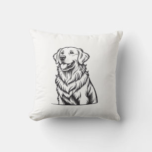 Almohada de lanzamiento de arte de línea de Golden