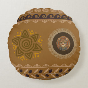 Almohada de lanzamiento de arte de motivo antiguo,