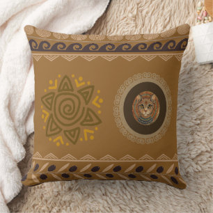 Almohada de lanzamiento de arte de motivo antiguo,