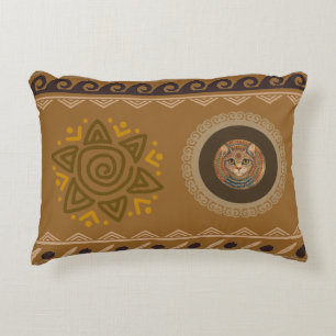 Almohada de lanzamiento de arte de motivo antiguo,