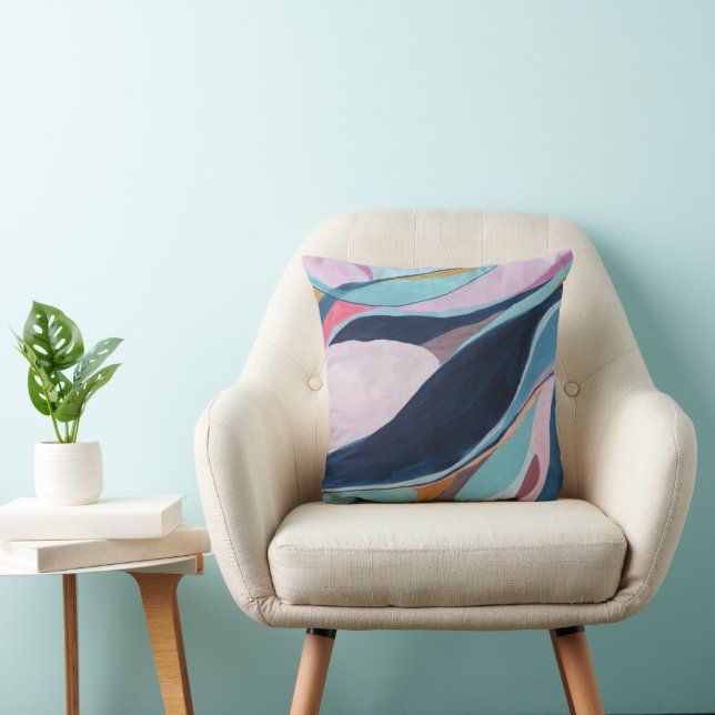 Almohada de lanzamiento de arte de pintura abstrac (Silla)