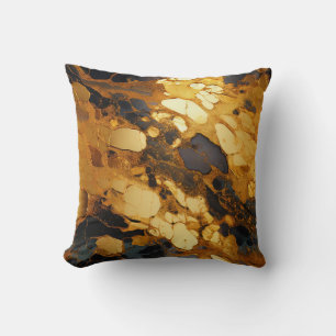 Almohada de lanzamiento de arte de resina dorada