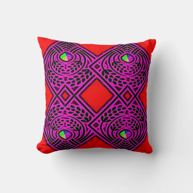 Almohada de lanzamiento de arte digital 3D colorid (Anverso)