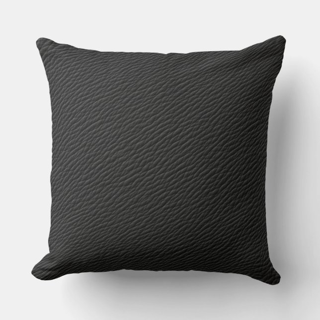 Almohada de lanzamiento de aspecto de cuero (Anverso)