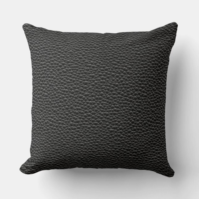 Almohada de lanzamiento de aspecto de cuero (Anverso)