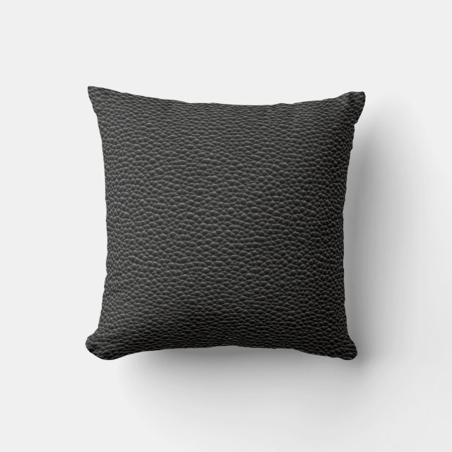 Almohada de lanzamiento de aspecto de cuero (Anverso)