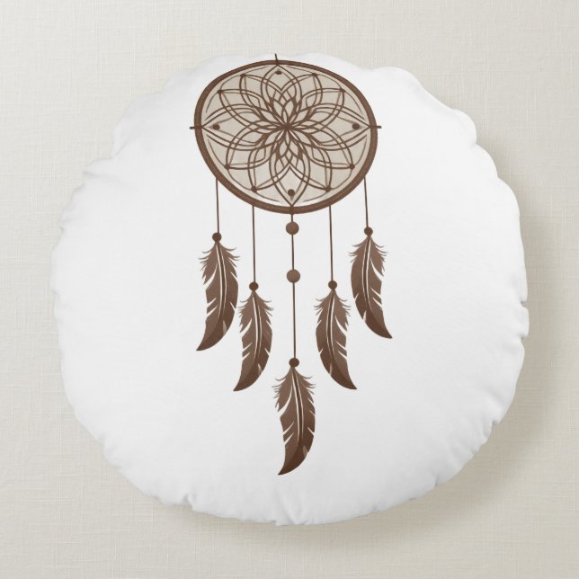 Almohada de lanzamiento de atrapasueños boho  (Anverso)