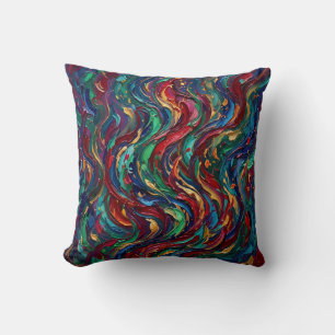 Almohada de lanzamiento de baile de fuego abstract