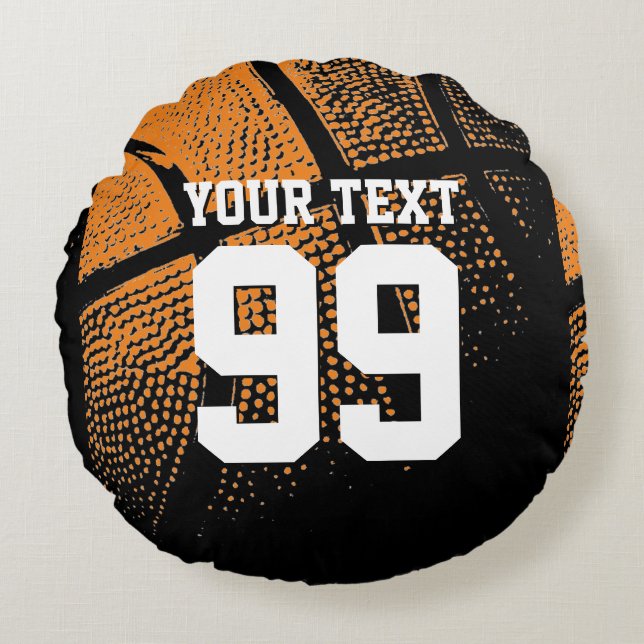 almohada de lanzamiento de baloncesto con número d (Anverso)