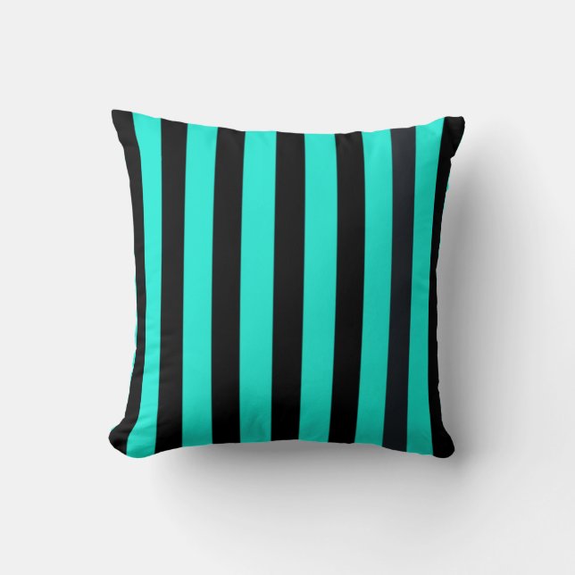 almohada de lanzamiento de banda verde azulada y n (Anverso)