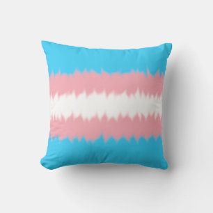 Almohada de lanzamiento de bandera trans