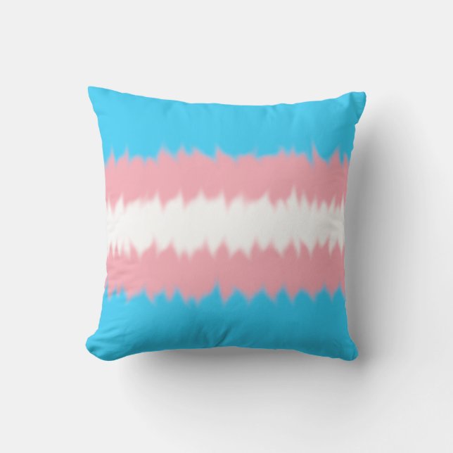 Almohada de lanzamiento de bandera trans (Anverso)