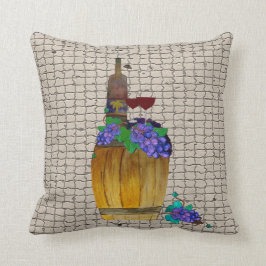 Almohada de lanzamiento de barril de roble de vino