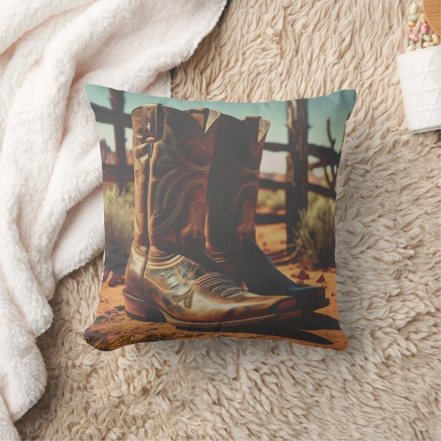 Almohada de lanzamiento de botas de vaquero occide (Manta)