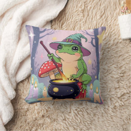 Almohada de lanzamiento de bruja de rana pastel – 