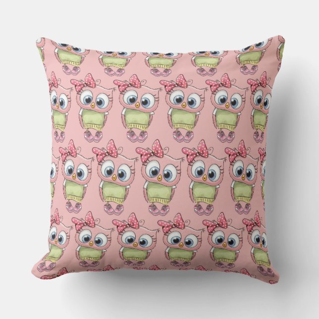Almohada de lanzamiento de búho (Anverso)