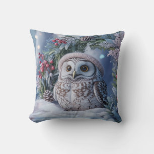 Almohada de lanzamiento de búho bebé de Navidad
