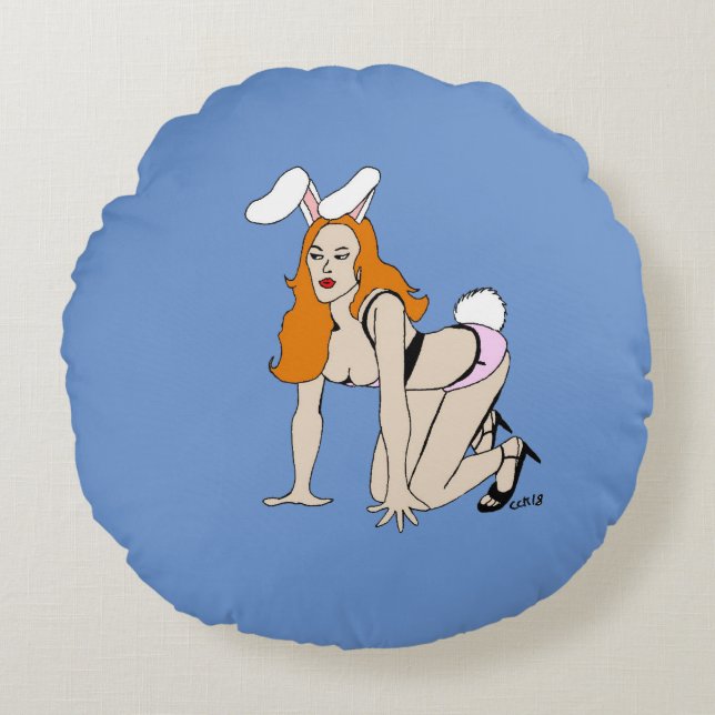 almohada de lanzamiento de bunnigirl (Anverso)